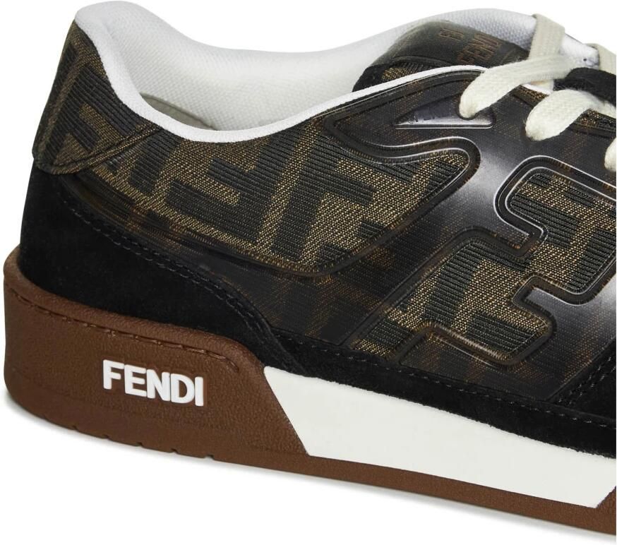 Fendi Sneakers Low Top Match Sneaker in zwart