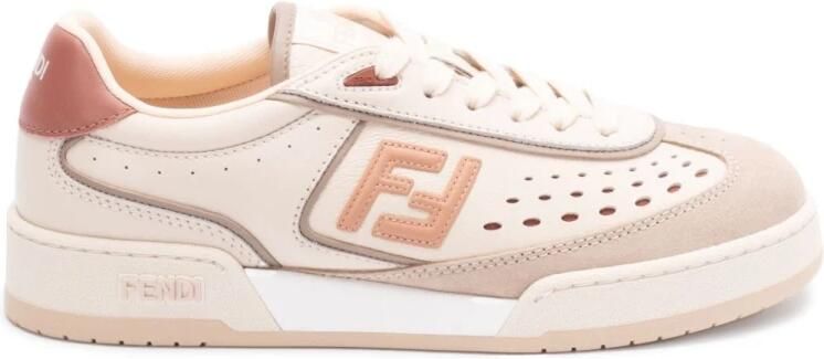Fendi Beige Leren Lage Sneakers - Foto 4