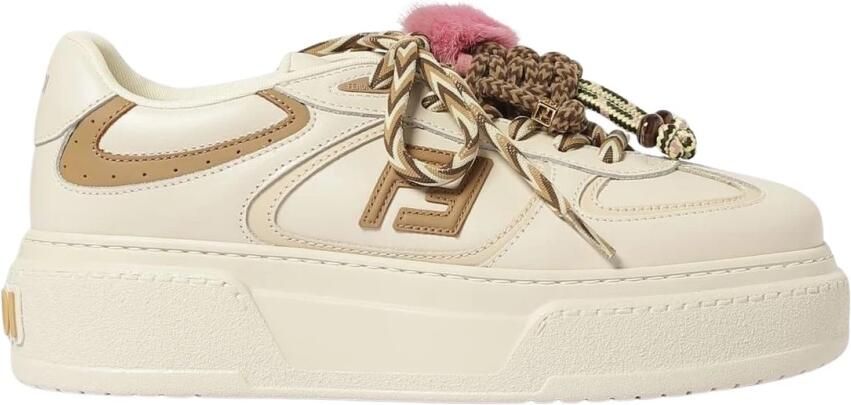 Fendi Low-Top Sneakers ' Match' Sneakers in beige