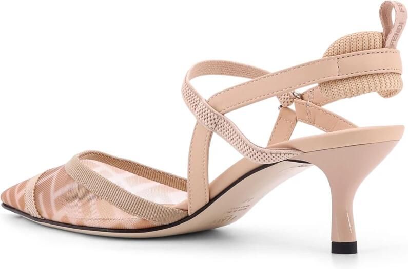 Fendi Roze Hakken Sandalen Italiaanse Stijl