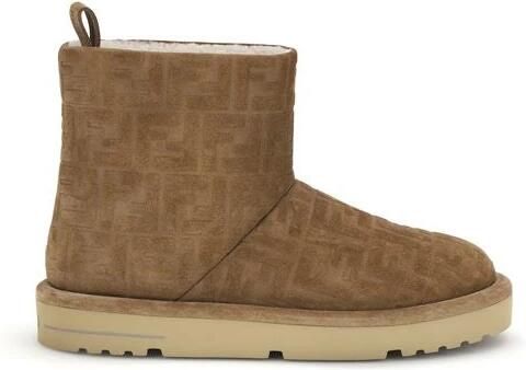 Fendi Suède Leren Enkellaarsjes