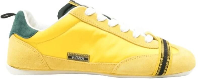 Fendi Suede-Trim Panelled Sneakers