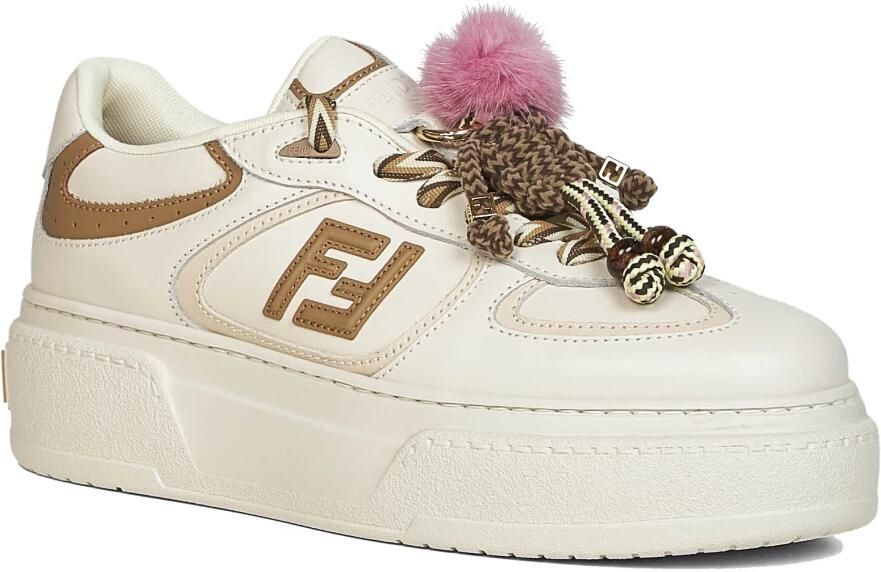 Fendi Low-Top Sneakers ' Match' Sneakers in beige