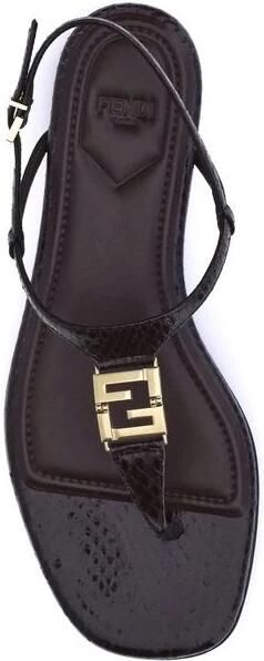 Fendi Vierkante FFold Sandalen met T-Bar Band - Foto 2