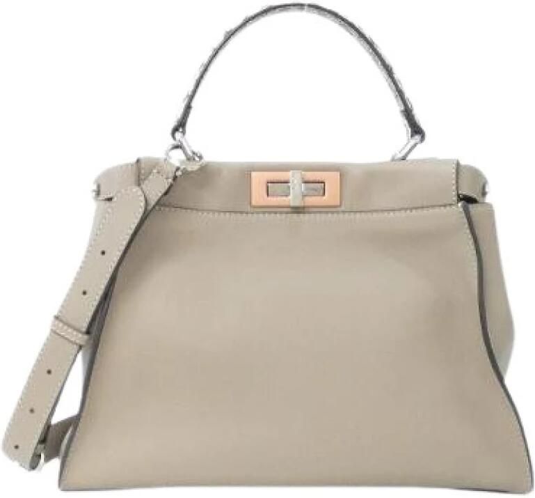 Fendi Vintage Pre-owned Peekaboo Leren Slangenleer Tas
