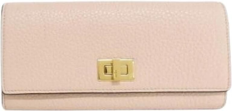 Fendi Vintage Pre-owned Selleria Peekaboo Calf Lange Bifold Portemonnee Limited