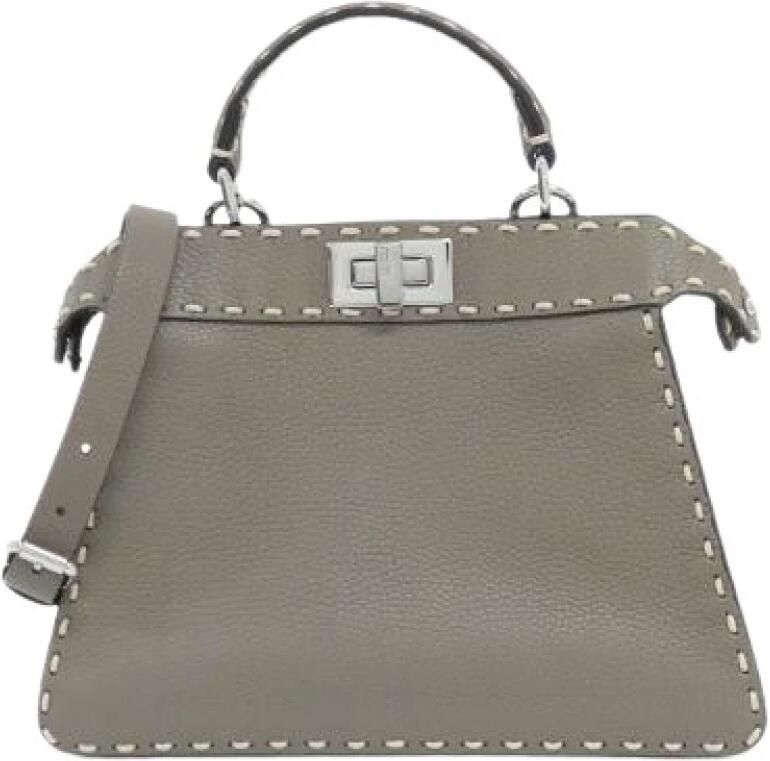 Fendi Vintage Pre-owned Selleria Peekaboo ISee You Kalfsleren Handtas