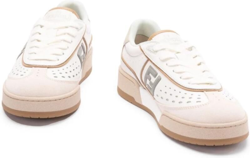 Fendi Witte Sneakers Stijlvol Kleurblok Ontwerp
