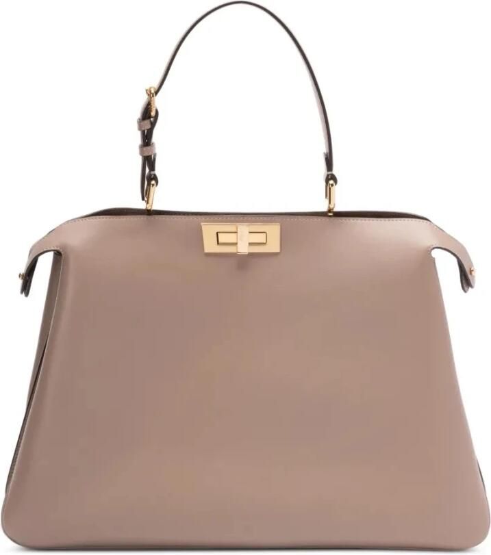 Fendi Zachte Peekaboo Tas in Tortora Kleur