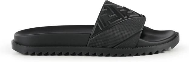 Fendi Zwarte Rubber Hoge Band Schoenen - Foto 2