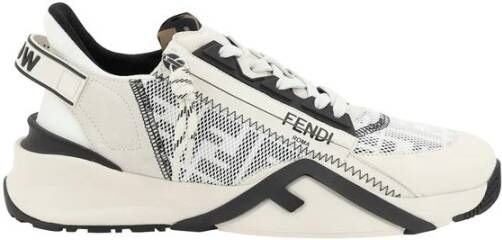 Fendi Witte Slip On Sneakers Elastische Veters White Heren