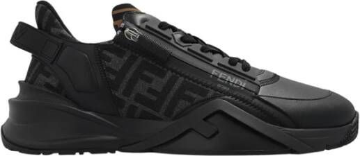 Fendi Hardloopsneakers met gestructureerde zool en geometrische veterogen