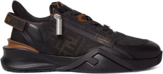 Fendi Flow Sneakers Zwart leren lage tops