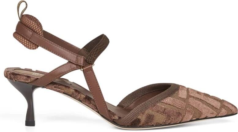 Fendi Fluweel enkelband hak schoen