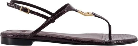 Fendi Vierkante FFold Sandalen met T-Bar Band