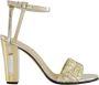 Fendi Gouden Paillet Hoge Hakken Sandalen - Thumbnail 1