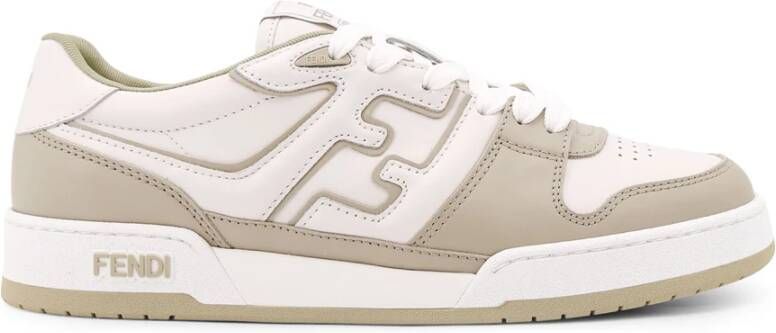 Fendi Grijze Sneakers met Logo Patch