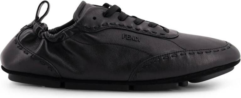 Fendi Handgemaakte Vetersneakers met Macro Stiksels