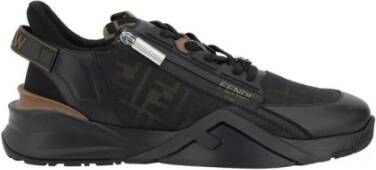 Fendi Hardloopsneakers met gestructureerde zool en geometrische veterogen