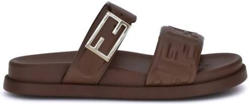Fendi Iconische FF-detail leren sandalen