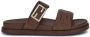 Fendi Iconische FF-detail leren sandalen - Thumbnail 1
