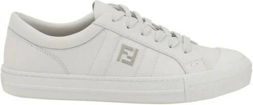 Fendi Iconische Logo Leren Sneakers Verstelbare Pasvorm