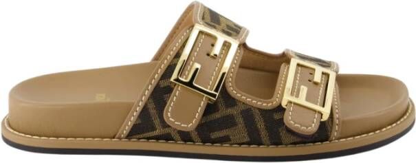 Fendi Jacquard Instap Sandalen Multicolor Dames