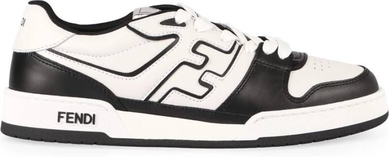 Fendi Lage Sneakers Ronde Neus Kalf