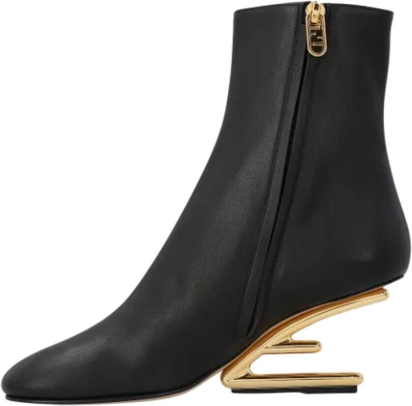 Fendi Leather boots Black Dames