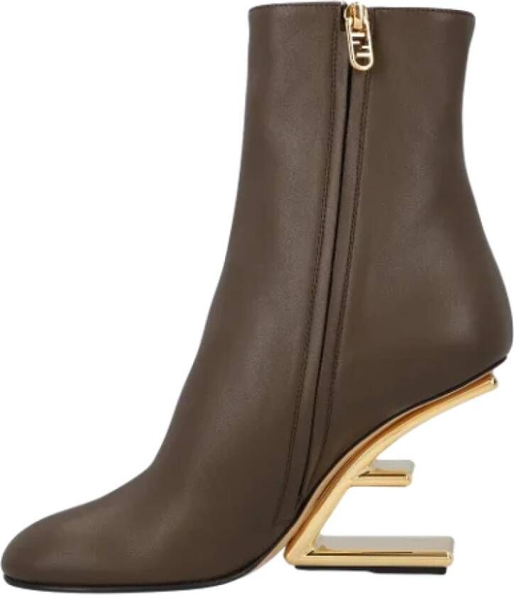 Fendi Leather boots Brown Dames