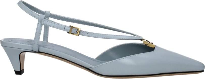 Fendi Lichtblauwe Leren Sandaal Casual Stijl