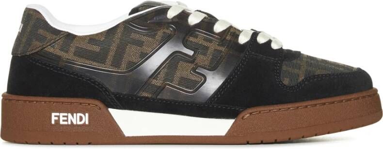 Fendi Sneakers Low Top Match Sneaker in zwart