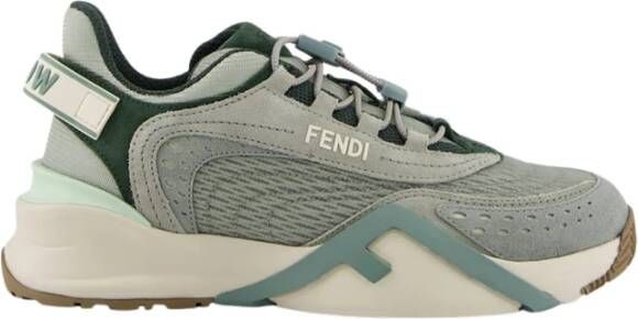 Fendi Mesh & Suede Low-Top Sneakers
