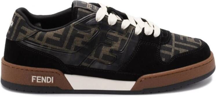 Fendi Monogram Low-Top Logo Print Sneakers