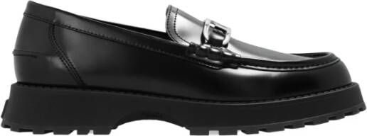Fendi Zwarte platte schoenen met OLock detail Black Heren