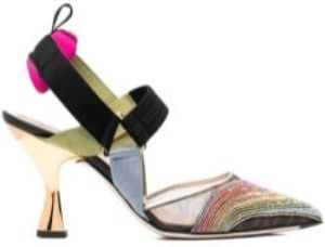 Fendi Puntige color-block pumps Meerkleurig Dames