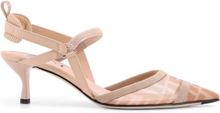 Fendi Puntige Neus Mesh Hak Schoenen