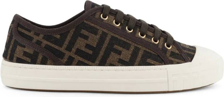 Fendi Reliëf Lage Sneakers Gemaakt in Italië
