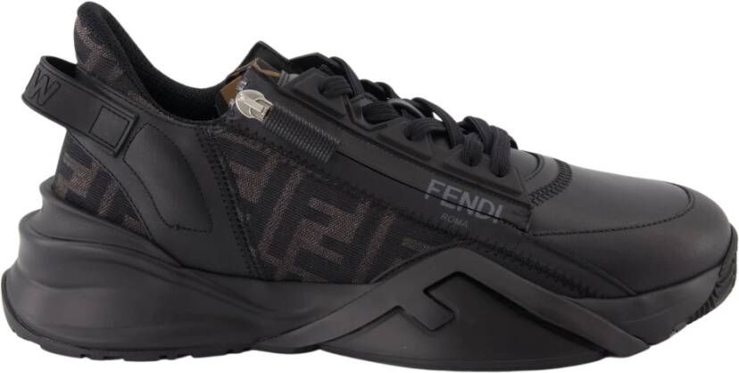 Fendi Hardloopsneakers met gestructureerde zool en geometrische veterogen