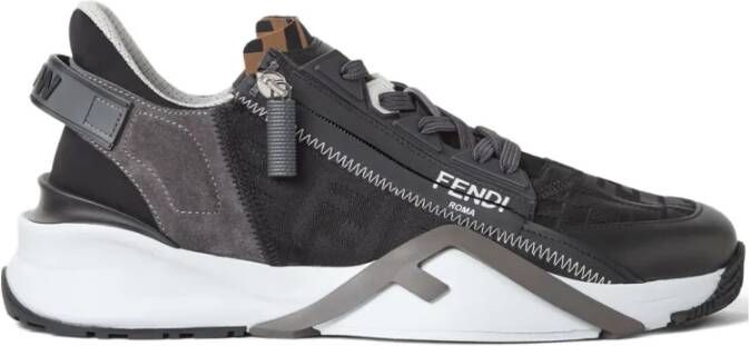 Fendi Sneakers met elastische band en diagonale F