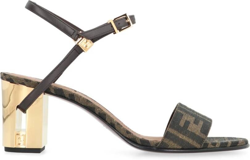 Fendi Stijlvolle sandalen met hak en FF-motief