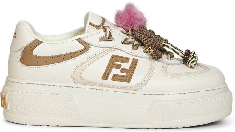 Fendi Low-Top Sneakers ' Match' Sneakers in beige