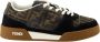 Fendi Zwarte Veterschoenen met FF Stofdetails Black Dames - Thumbnail 2