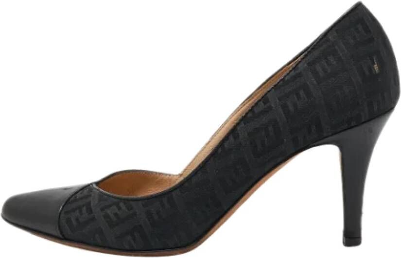 Fendi Vintage Pre-owned Canvas heels Black Dames
