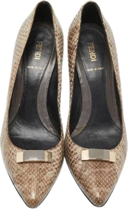 Fendi Vintage Pre-owned Fabric heels Beige Dames