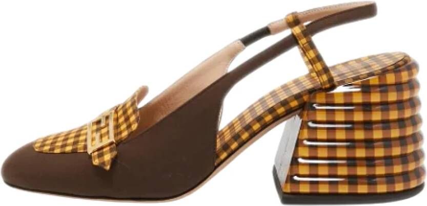 Fendi Vintage Pre-owned Fabric heels Brown Dames