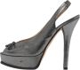 Fendi Vintage Pre-owned Fabric heels Gray Dames - Thumbnail 1