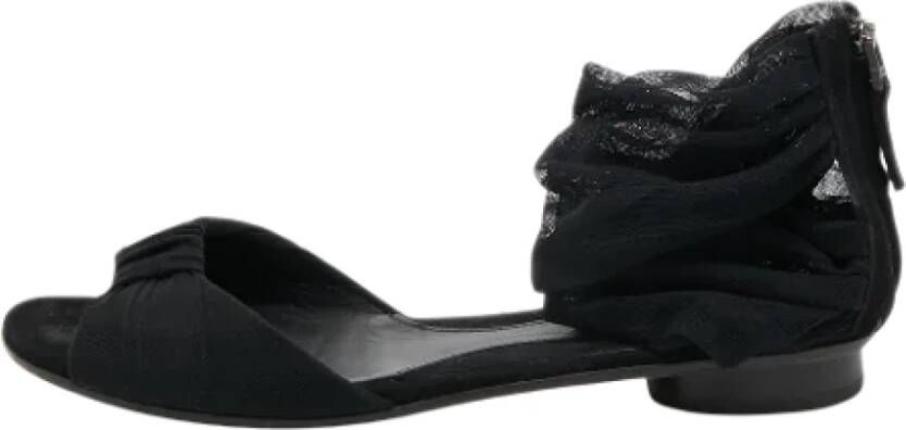 Fendi Vintage Pre-owned Fabric sandals Black Dames