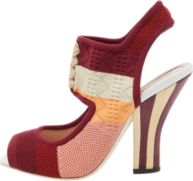 Fendi Vintage Pre-owned Knit sandals Red Dames