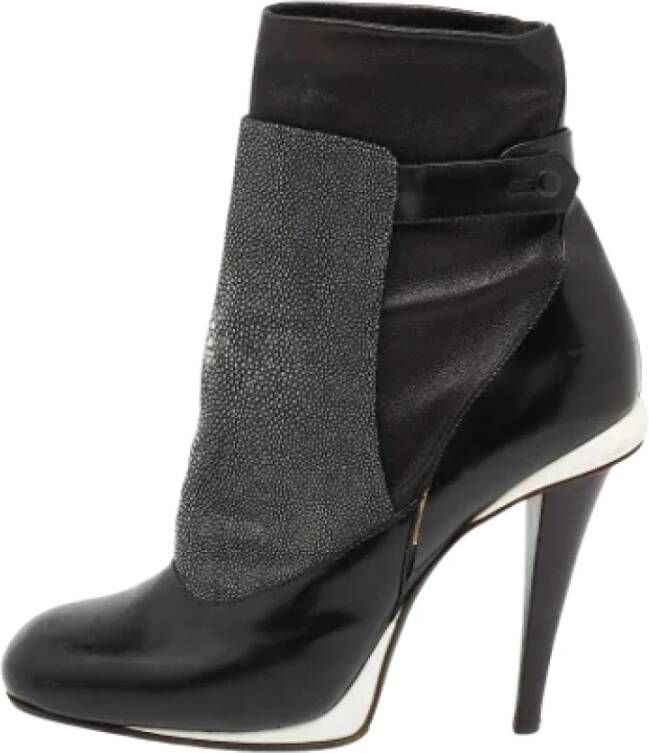 Fendi Vintage Pre-owned Leather boots Black Dames